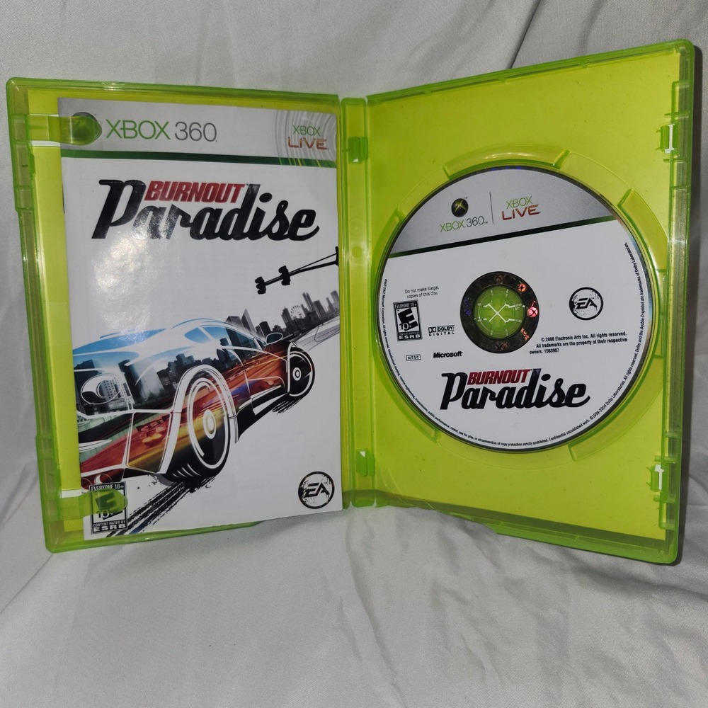 Burnout‎ Paradise Xbox 360 EA Criterion Games Racing Video Game CIB Complete